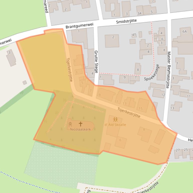 Kaart van postcodegebied 9147BM.