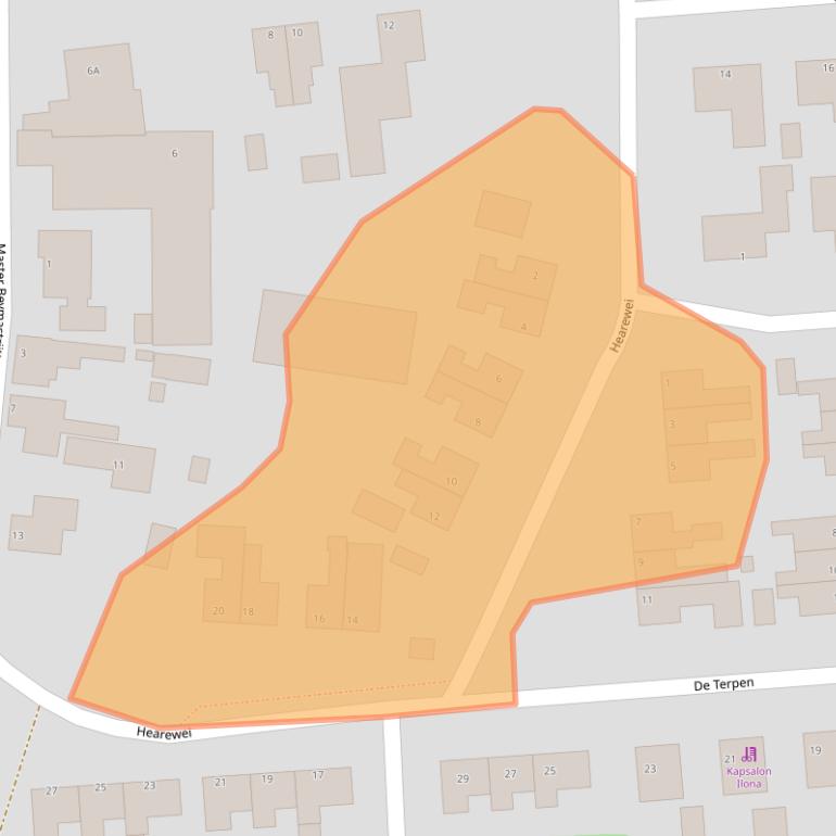 Kaart van postcodegebied 9147BN.