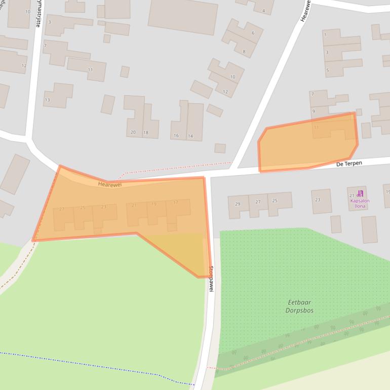 Kaart van postcodegebied 9147BP.