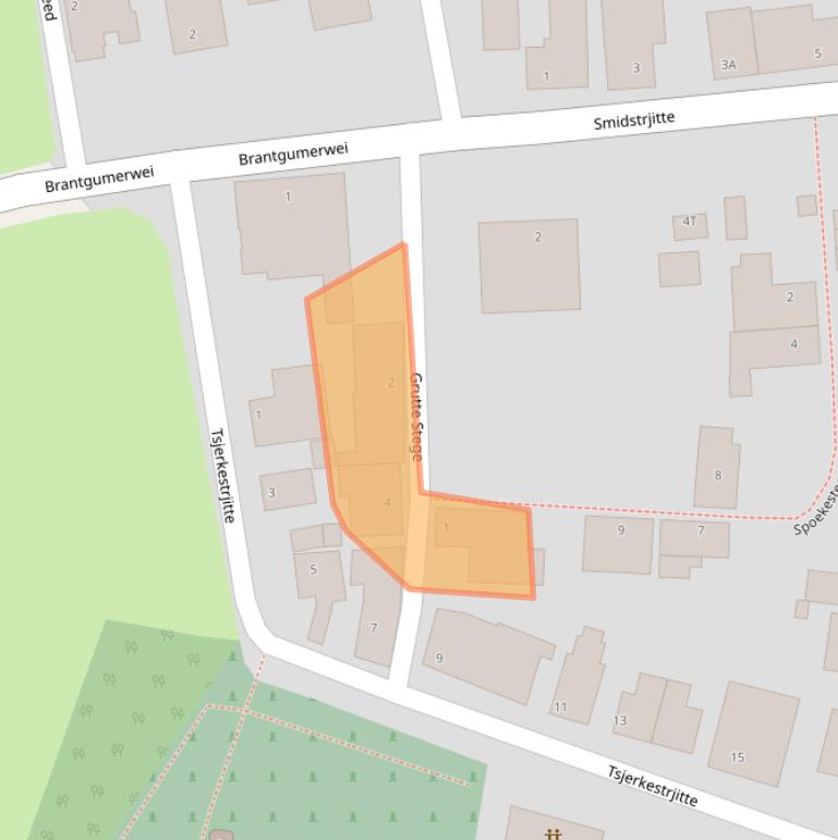 Kaart van postcodegebied 9147BS.