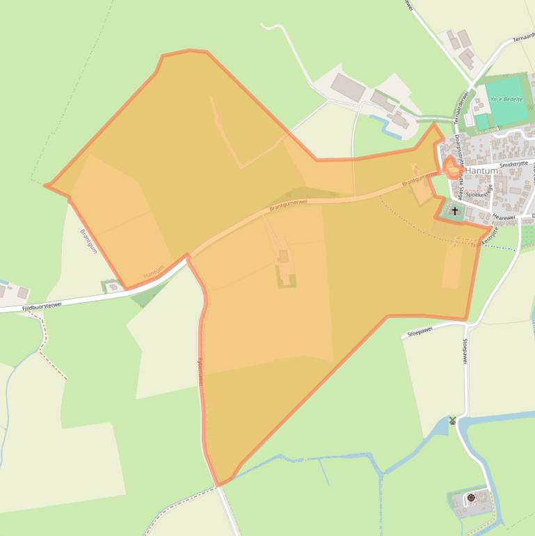 Kaart van postcodegebied 9147BV.