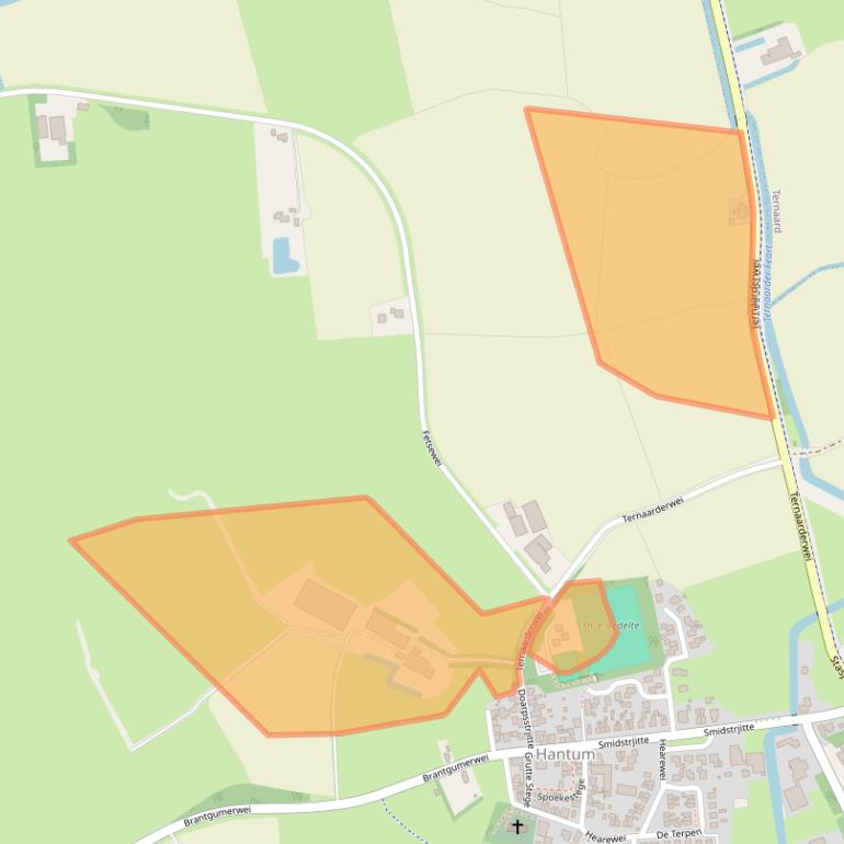 Kaart van postcodegebied 9147BW.