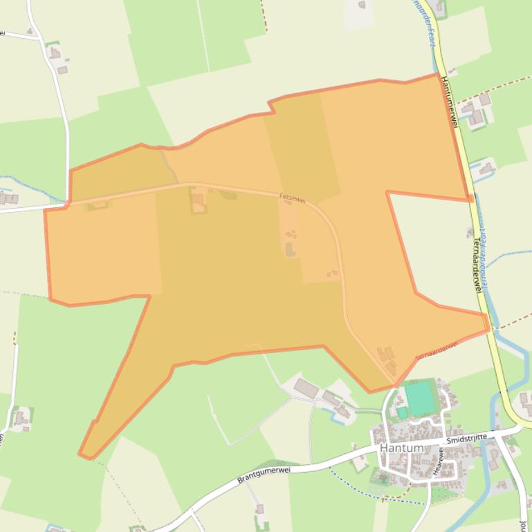 Kaart van postcodegebied 9147BZ.