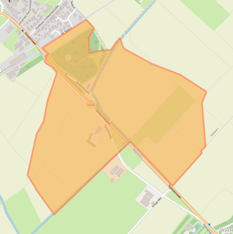 Kaart van postcodegebied 9151BB.