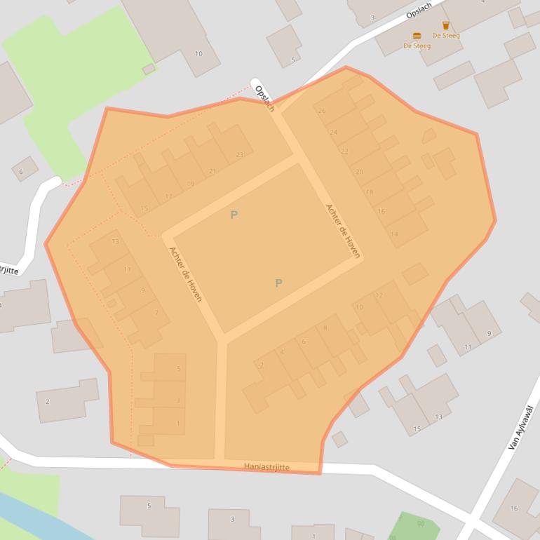 Kaart van postcodegebied 9151HJ.