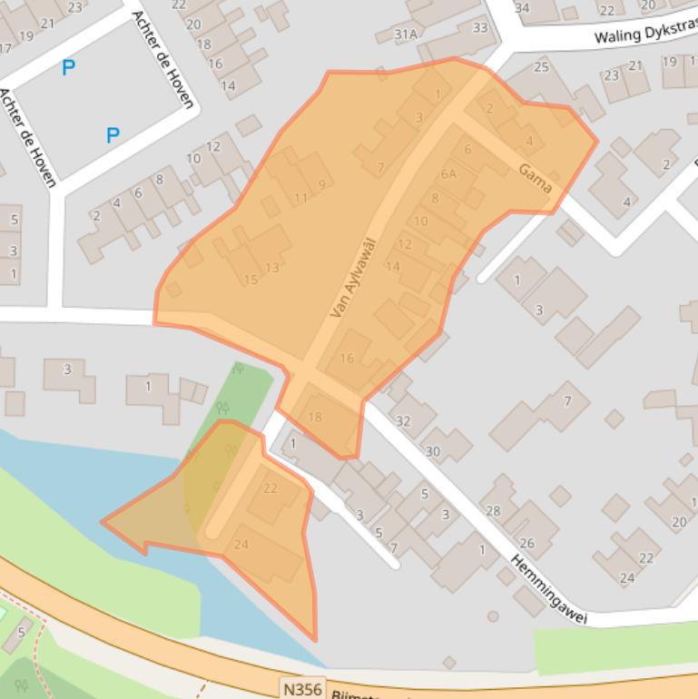 Kaart van postcodegebied 9151HK.