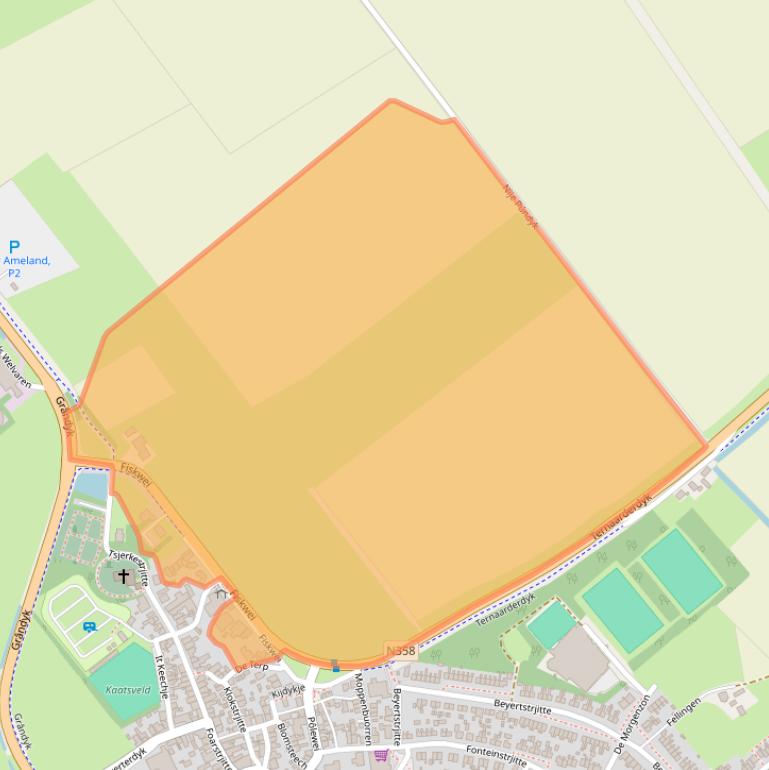 Kaart van postcodegebied 9151JD.