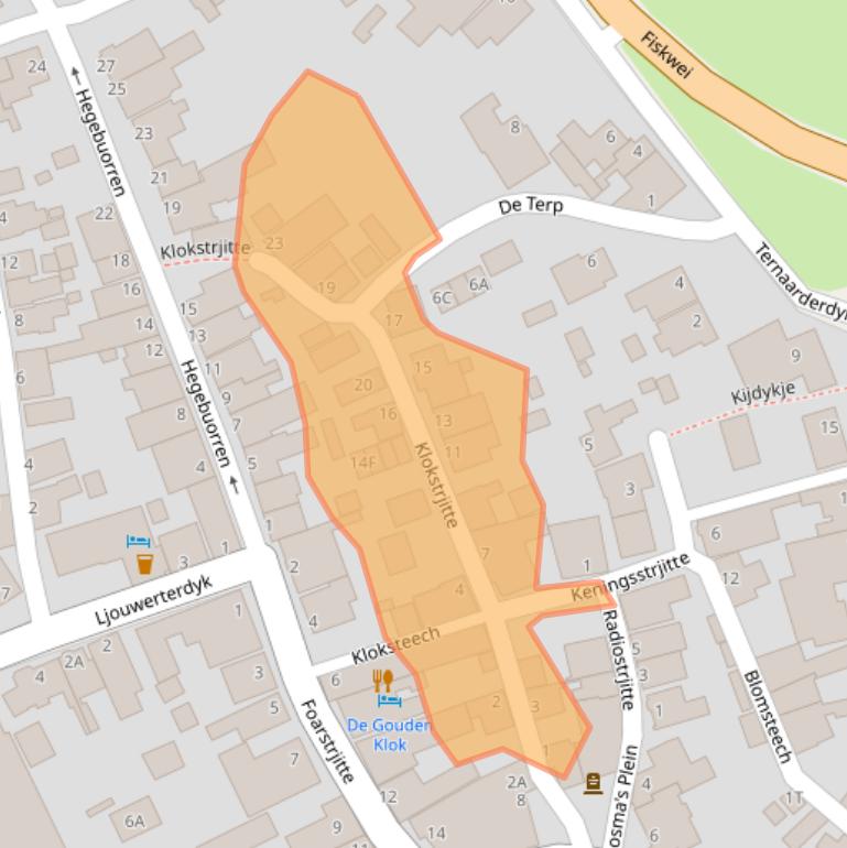 Kaart van postcodegebied 9151JE.