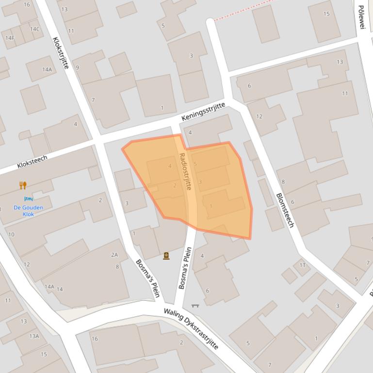 Kaart van postcodegebied 9151JJ.