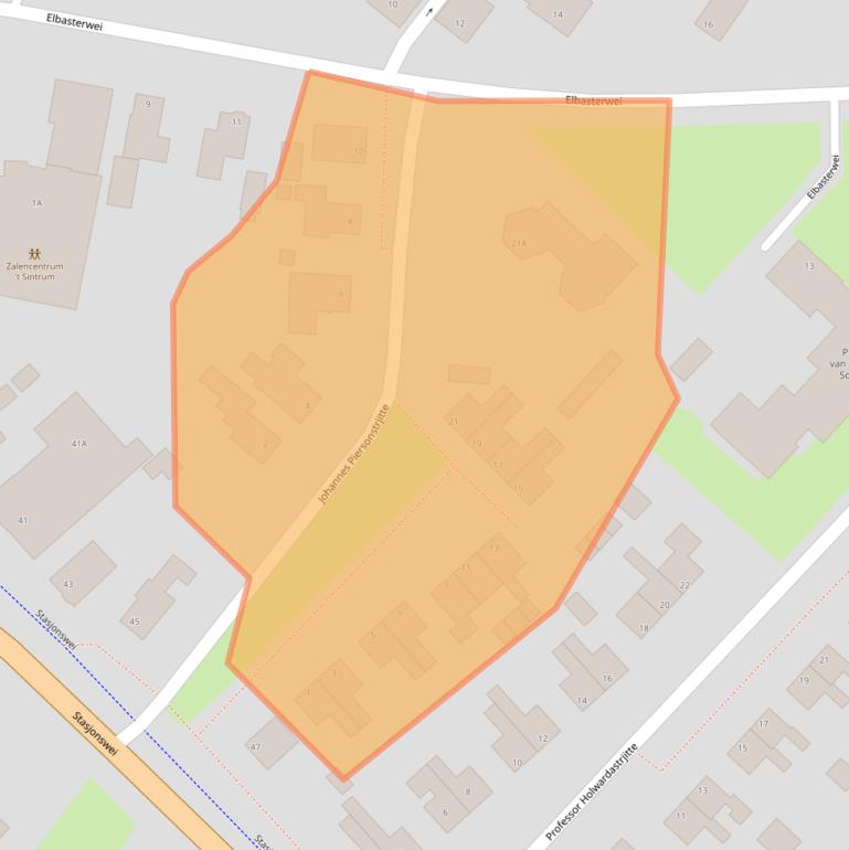 Kaart van postcodegebied 9151JS.