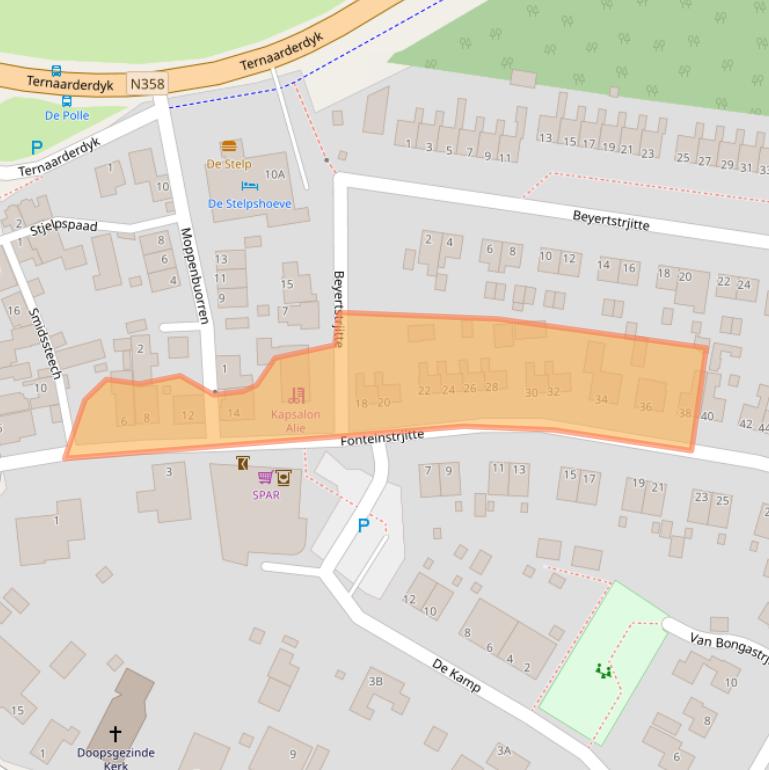 Kaart van postcodegebied 9151JW.