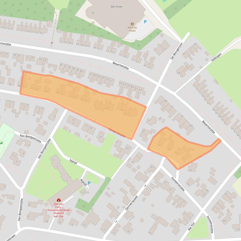 Kaart van postcodegebied 9151JX.