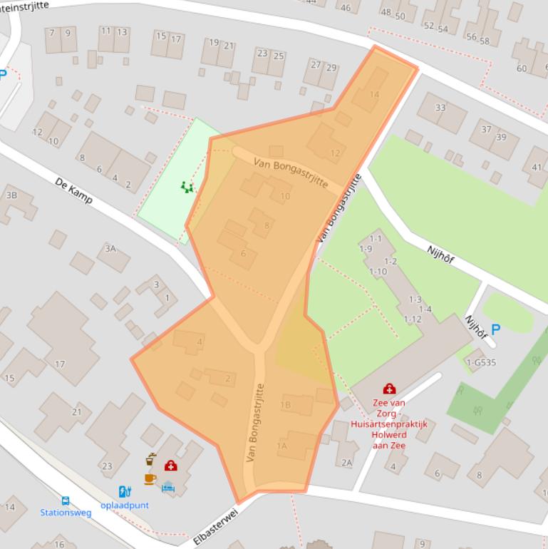 Kaart van postcodegebied 9151KB.