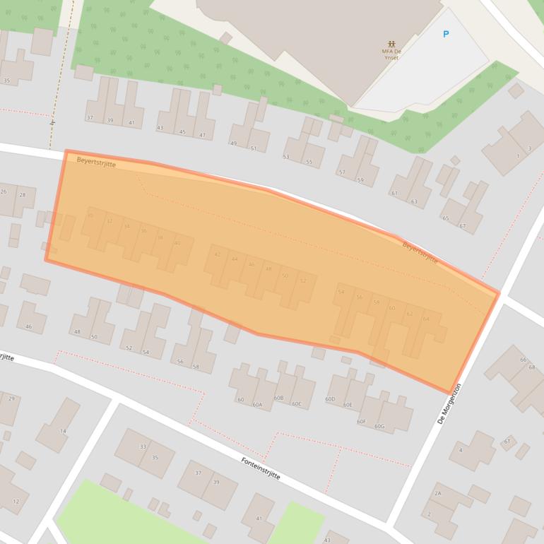 Kaart van postcodegebied 9151KJ.