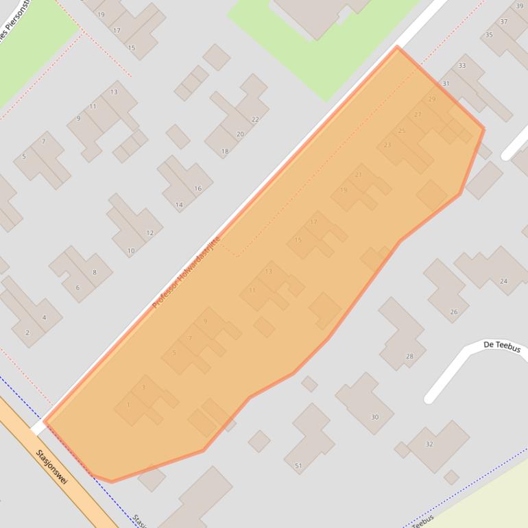 Kaart van postcodegebied 9151KT.