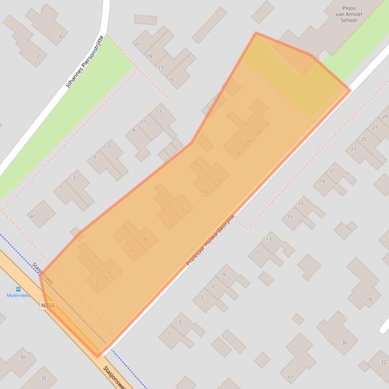 Kaart van postcodegebied 9151KW.