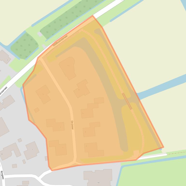 Kaart van postcodegebied 9153BP.