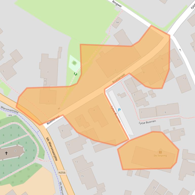 Kaart van postcodegebied 9153BR.