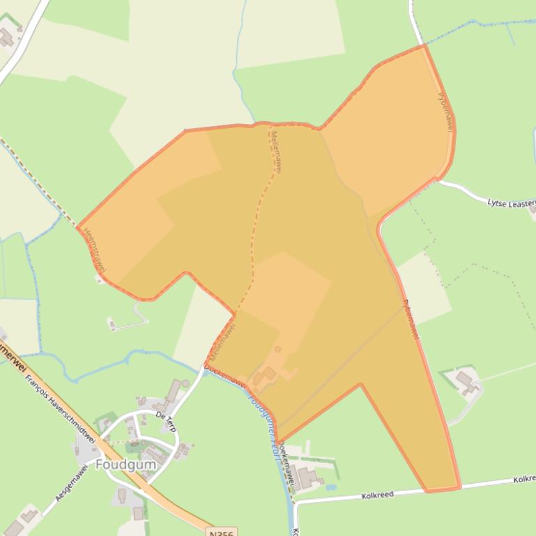 Kaart van postcodegebied 9154AV.