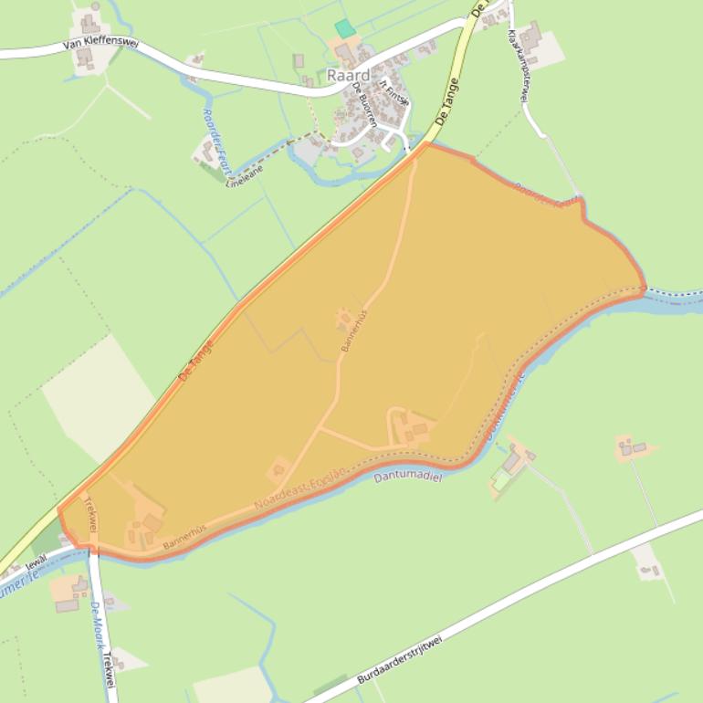 Kaart van postcodegebied 9155AR.