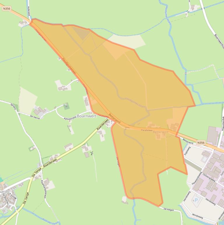 Kaart van postcodegebied 9156AA.