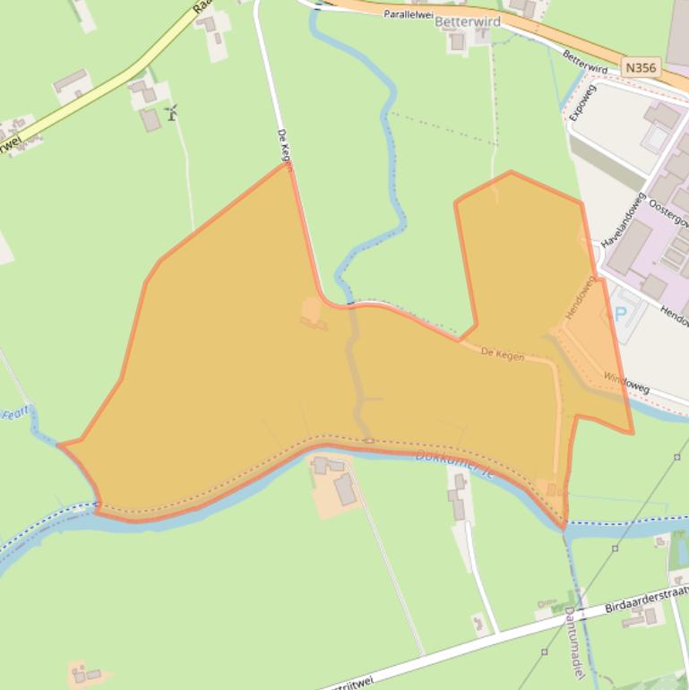 Kaart van postcodegebied 9156AK.