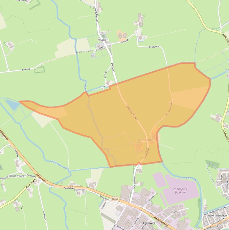 Kaart van postcodegebied 9156BA.