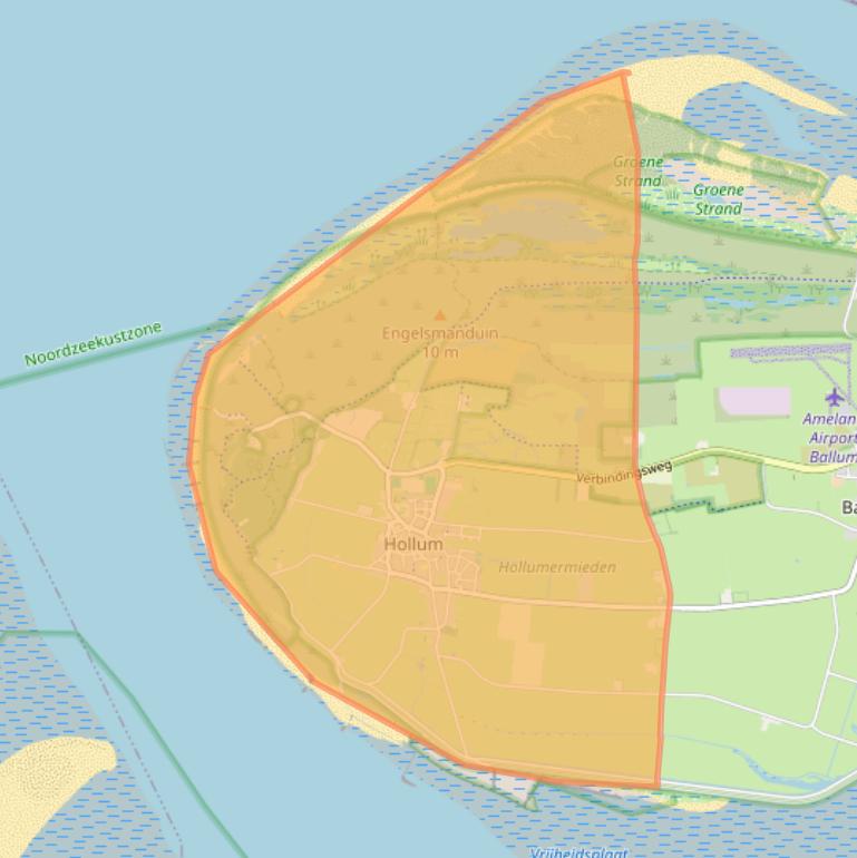 Kaart van postcodegebied 9161.