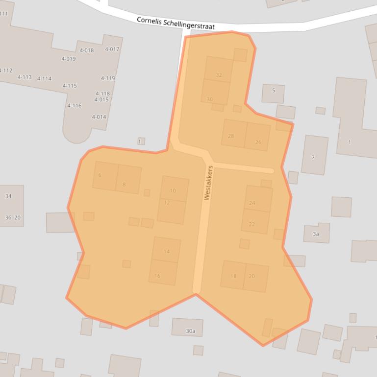 Kaart van postcodegebied 9161BA.