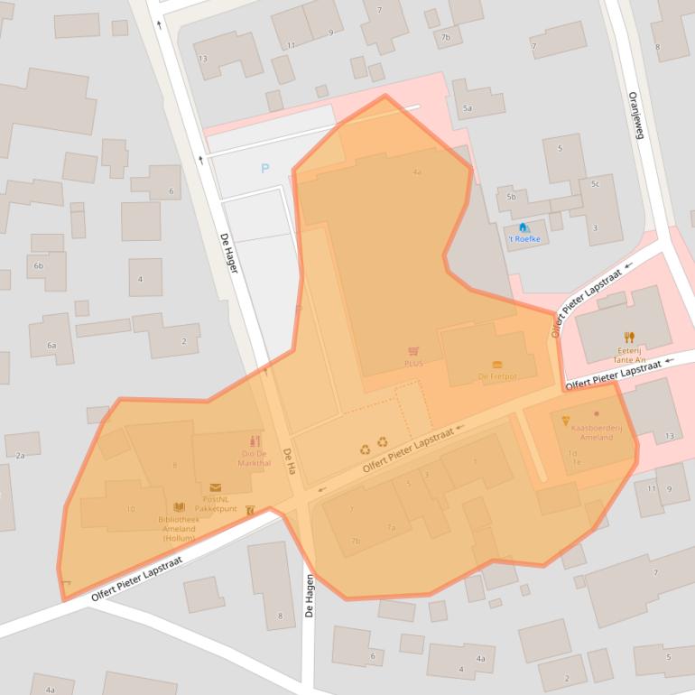 Kaart van postcodegebied 9161BV.