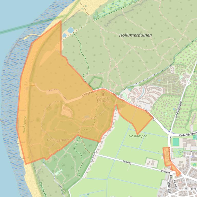 Kaart van postcodegebied 9161CB.