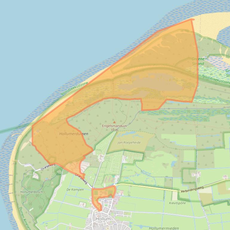 Kaart van postcodegebied 9161CC.
