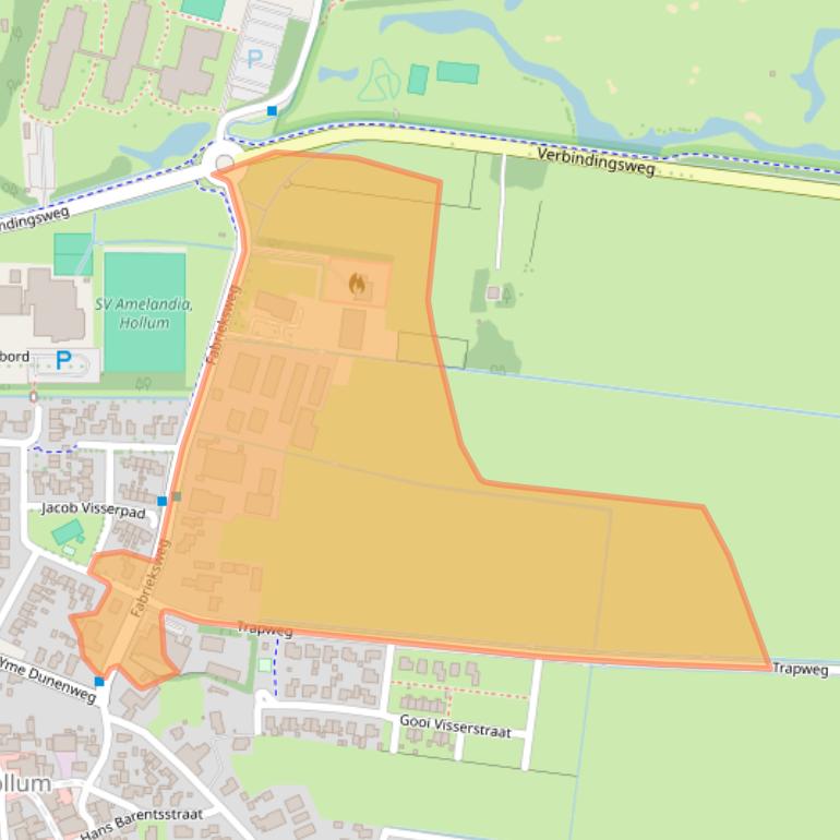 Kaart van postcodegebied 9161CG.