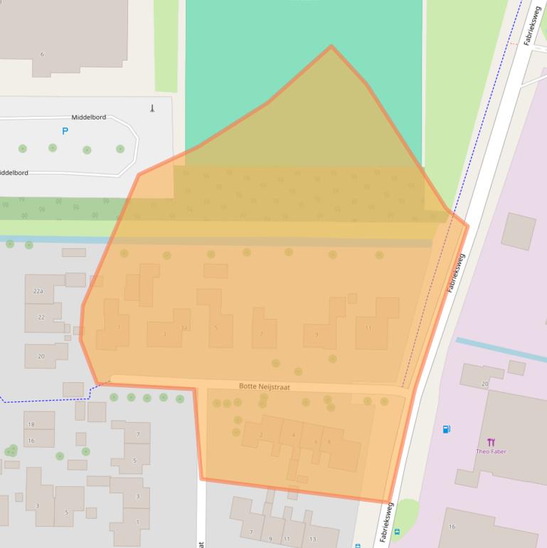 Kaart van postcodegebied 9161CH.