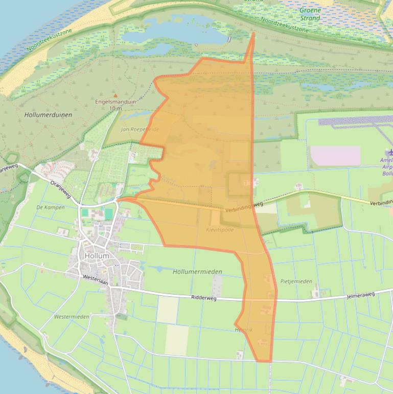 Kaart van postcodegebied 9161CK.