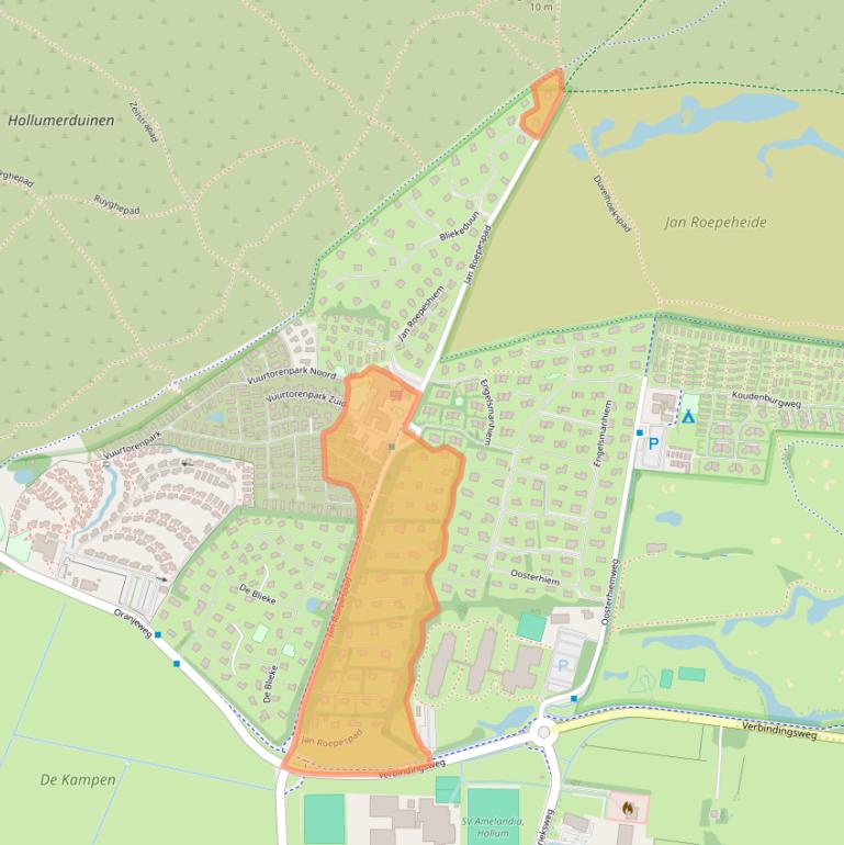 Kaart van postcodegebied 9161CT.