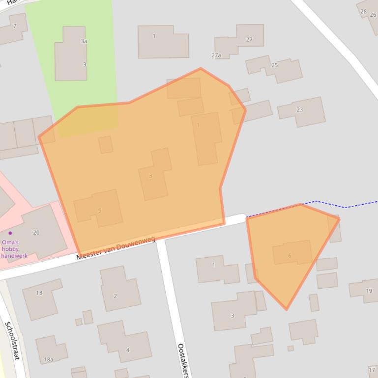 Kaart van postcodegebied 9161CV.