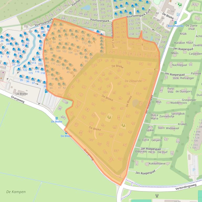 Kaart van postcodegebied 9161CW.