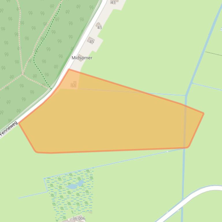 Kaart van postcodegebied 9161DE.