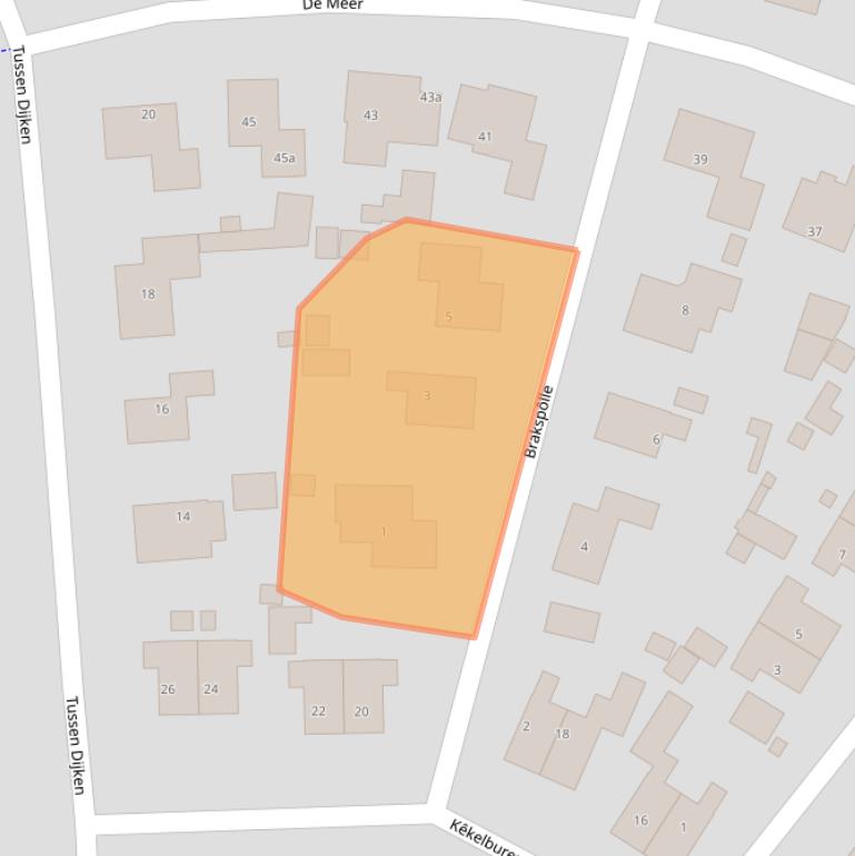 Kaart van postcodegebied 9161DV.