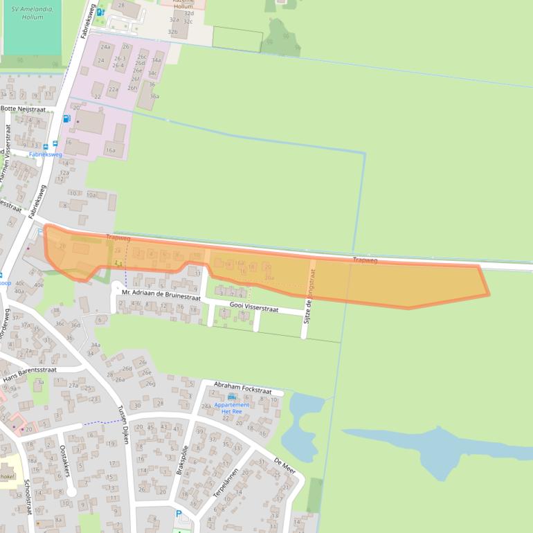Kaart van postcodegebied 9161EE.