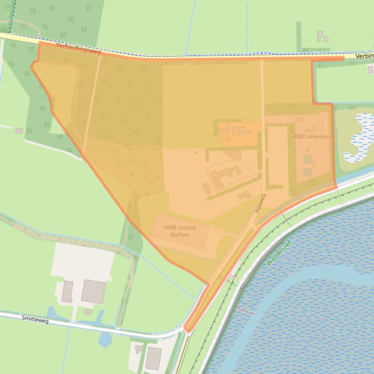 Kaart van postcodegebied 9162ED.