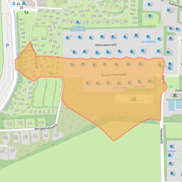 Kaart van postcodegebied 9162SE.