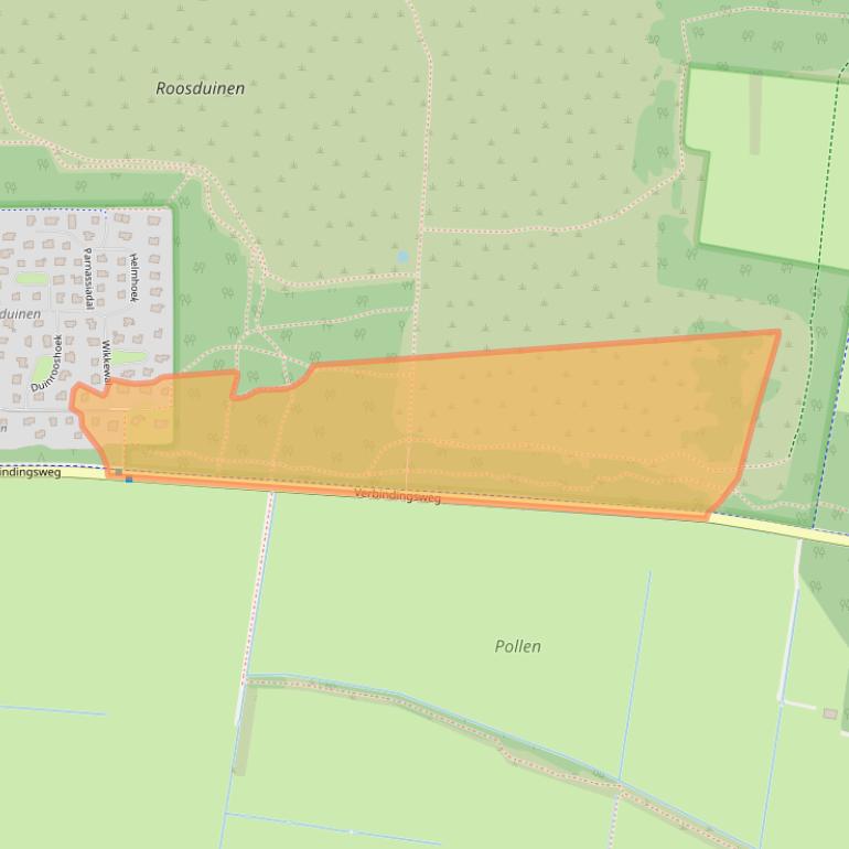 Kaart van postcodegebied 9162TA.