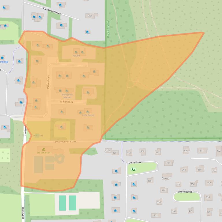Kaart van postcodegebied 9162TC.