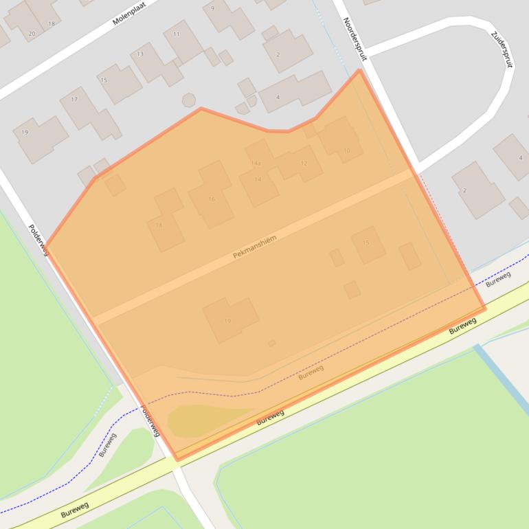 Kaart van postcodegebied 9163EA.