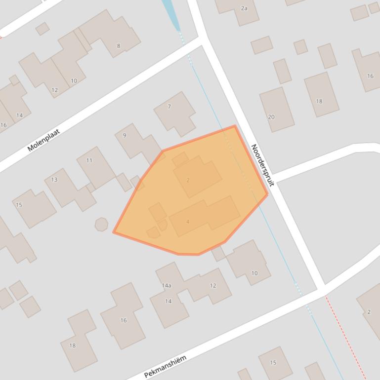 Kaart van postcodegebied 9163EB.