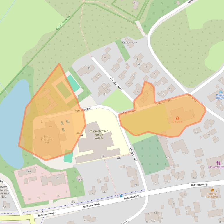 Kaart van postcodegebied 9163GE.