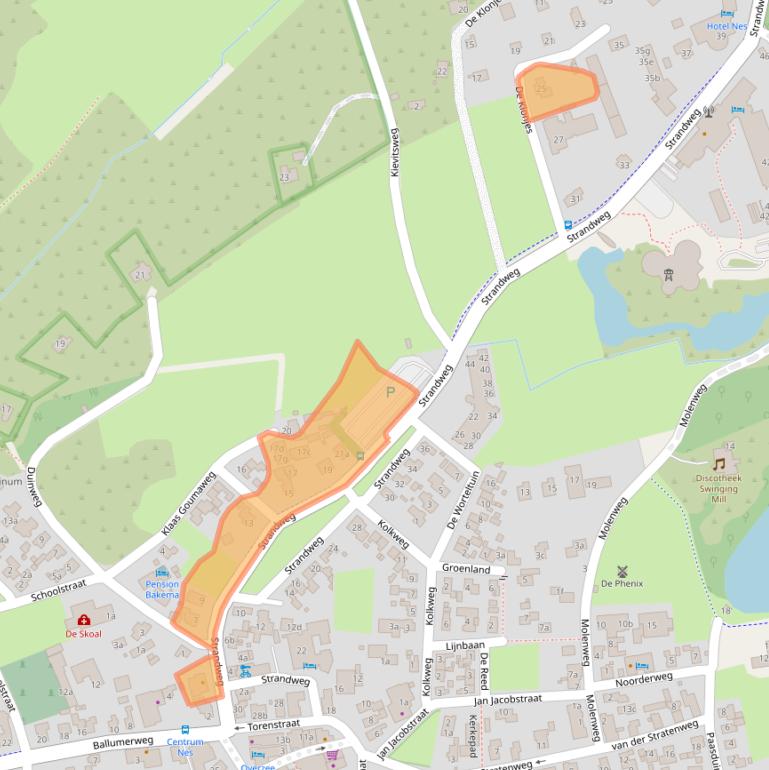 Kaart van postcodegebied 9163GK.