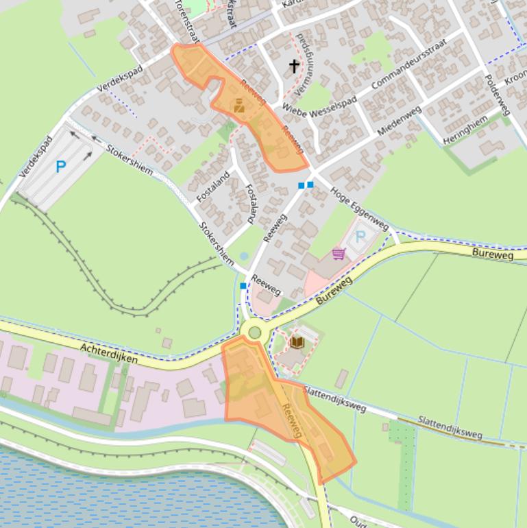 Kaart van postcodegebied 9163GT.